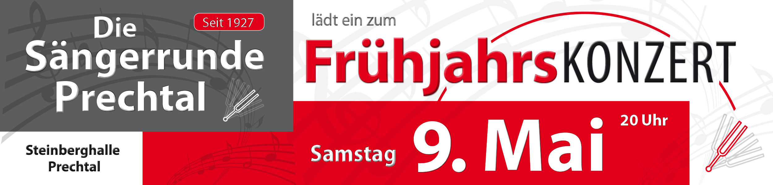Einladung zum Frühjahrskonzert der Sängerrunde Prechtal am 09. Mai 2026