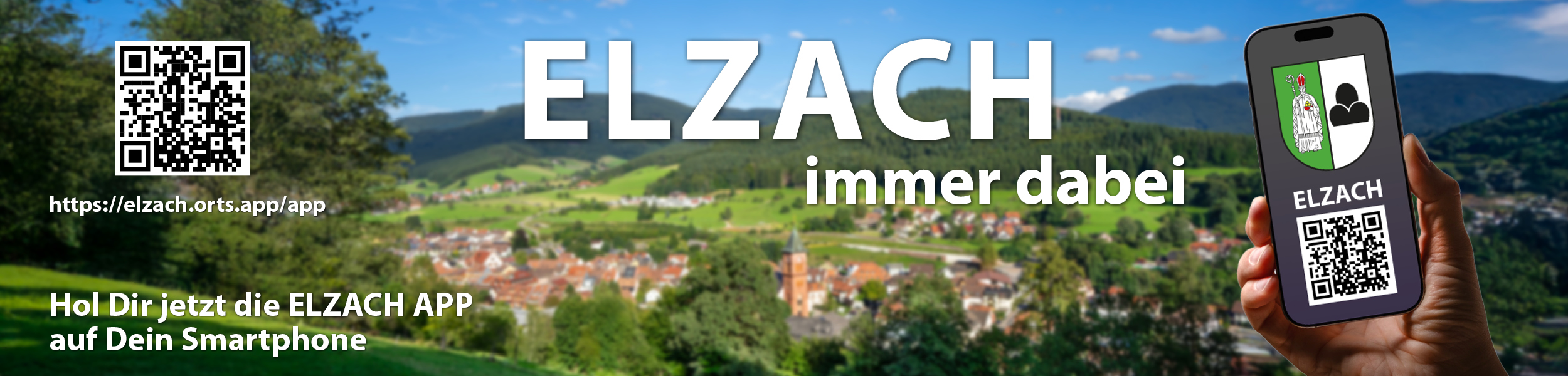 Hier kann die neue Elzach-APP auf das Smartphone heruntergeladen werden
